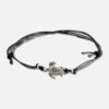 Pulseira âncora prata vermelha e azul kai