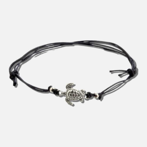 Pulseira âncora prata vermelha e azul kai