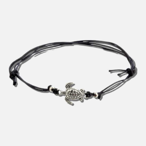 Pulseira âncora prata vermelha e azul kai