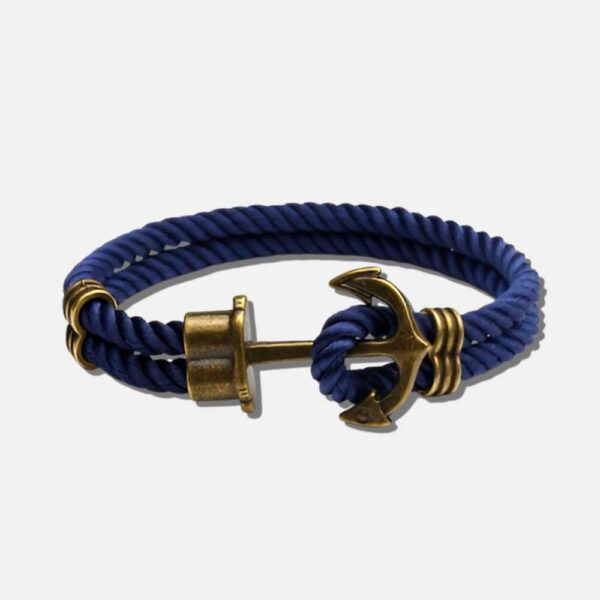 Pulseira âncora azul e rosa akala