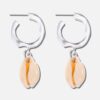 Pulseira preta com conchas douradas