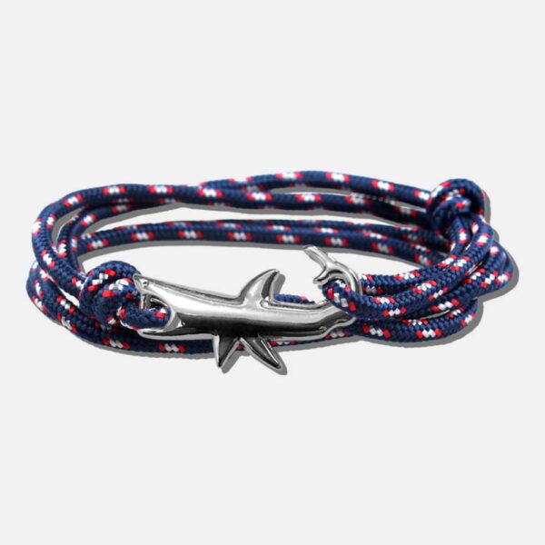 Pulseira cinzenta com concha dourada
