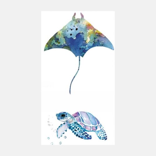 Quadro estilo aquarela do mar