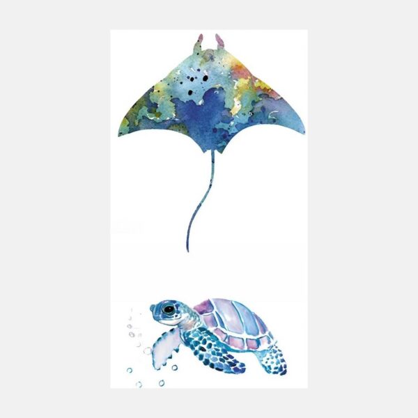 Quadro estilo aquarela do mar